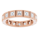 14K Rose 1 1/8 CTW Natural Diamond Eternity Band Size 5